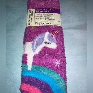 Bath and body works unicorn shea infused lounge socks